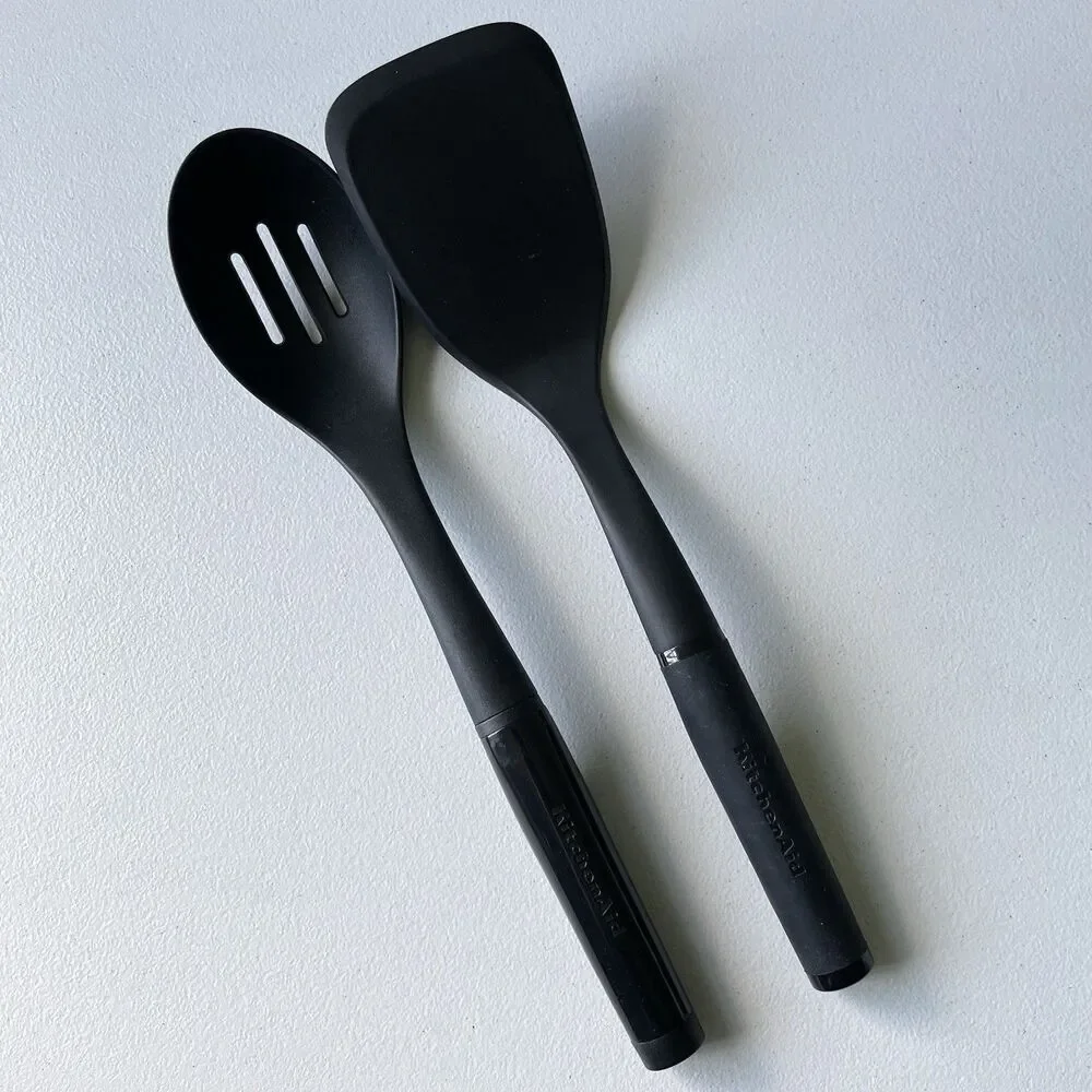KitchenAid Cooking Baking Spatula Spoon Kitchenware Utensils Black 14